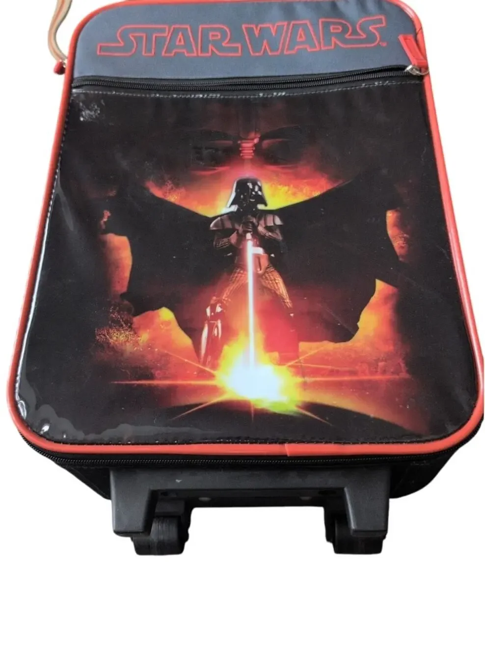 Star Wars Darth Vader Kids Rolling Suitcase – Disney – Black & Red
